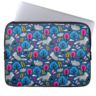 Foxes in the Oak Forest Laptop Sleeve