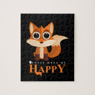 Foxes Make Me Happy Jigsaw Puzzle