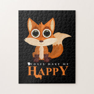Foxes Make Me Happy Jigsaw Puzzle