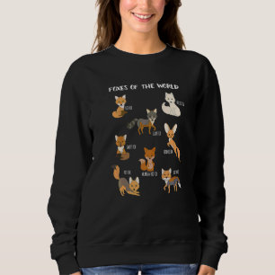 Foxes Of The World Fox Animals Educational Sweatshirt