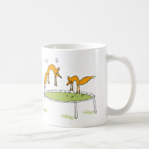 Foxes on Trampoline Mug