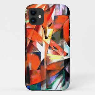 Foxes painting by Franz Marc in digital colouring iPhone 11 Case