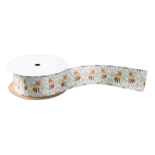 Foxes Satin Ribbon
