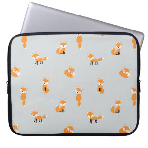 Foxes seamless pattern laptop sleeve