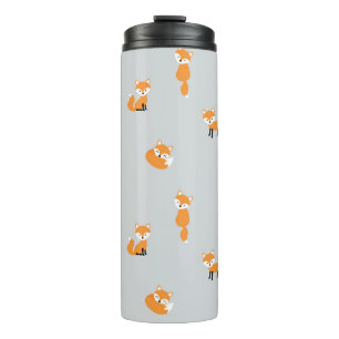 Foxes seamless pattern thermal tumbler