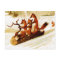 Foxes Sledding through the Snow on a Log
