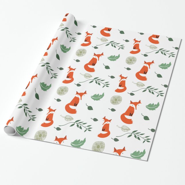 Foxes Wrapping Paper (Unrolled)