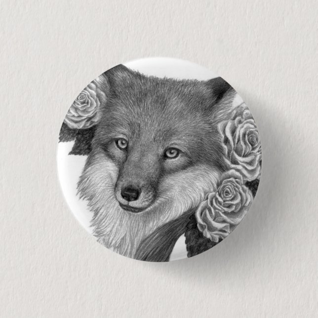 Foxflower 3 Cm Round Badge (Front)