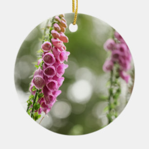 Foxglove Blossom Nature Photo Ceramic Ornament