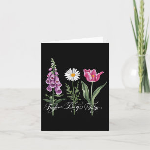 Foxglove Daisy Tulip Floral Card