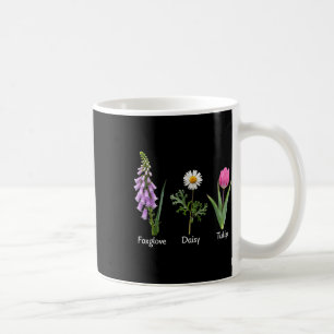 Foxglove Daisy Tulip Floral Coffee Mug