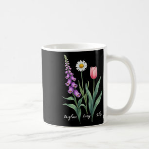 Foxglove Daisy Tulip Flower Design Floral Girl Mum Coffee Mug
