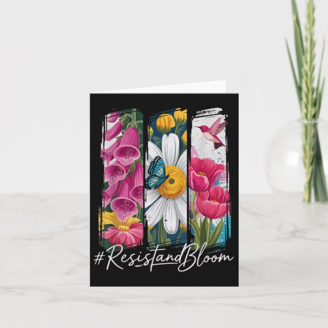 Foxglove Daisy Tulip Spring Flower  Card (Front)