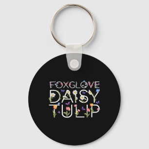 Foxglove Daisy Tulip Subtle Floral Anti-trump Resi Key Ring