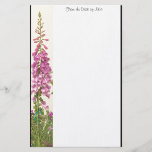 Foxglove Flower Personalised Stationery