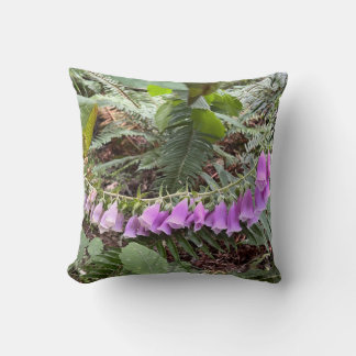 Foxglove flower photo cushion