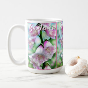 Foxglove Flowers Floral Pink Garden Personalised Coffee Mug