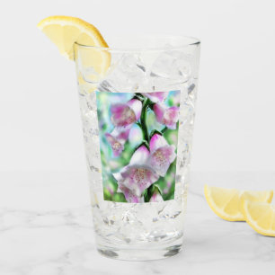 Foxglove Flowers Floral Pink Lavender Green Flower Glass
