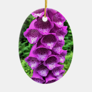 Foxglove Flowers, Oregon Ceramic Ornament