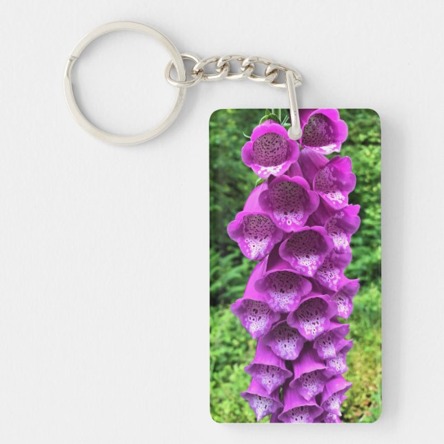 Foxglove Flowers, Oregon Key Ring (Front)