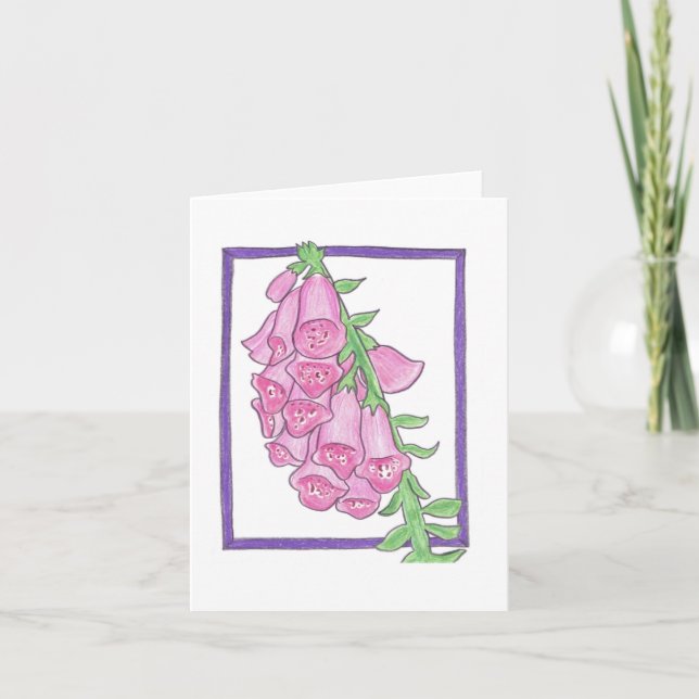 Foxglove Greeting Card (Front)