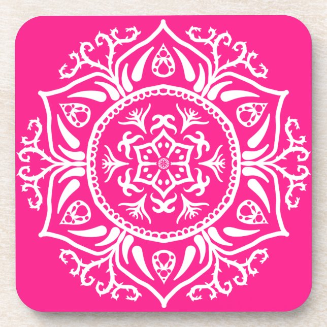 Foxglove Mandala Coaster (Front)
