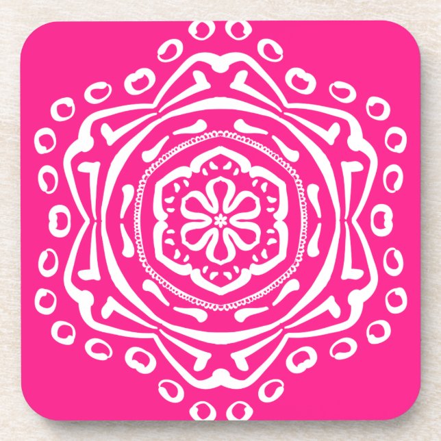 Foxglove Mandala Coaster (Front)