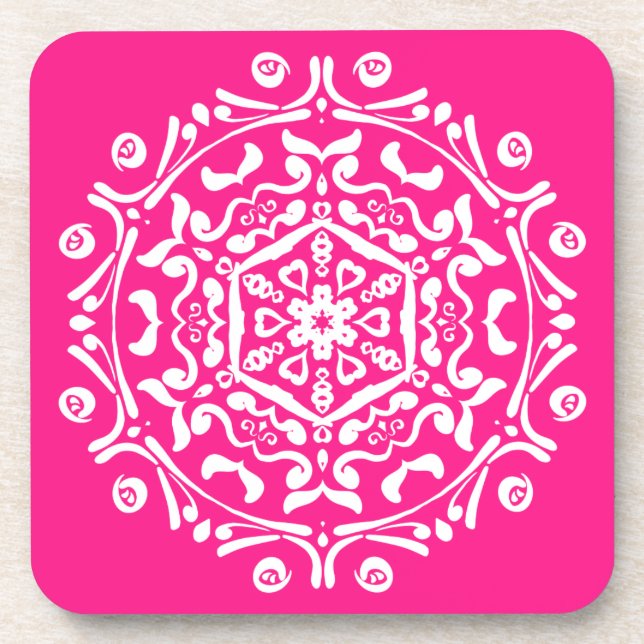 Foxglove Mandala Coaster (Front)