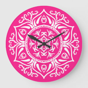 Foxglove Mandala Large Clock