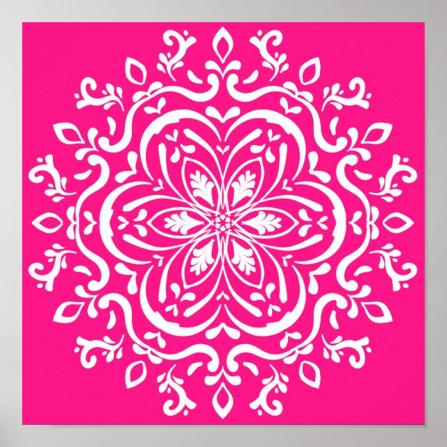 Foxglove Mandala Poster (Front)