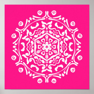 Foxglove Mandala Poster