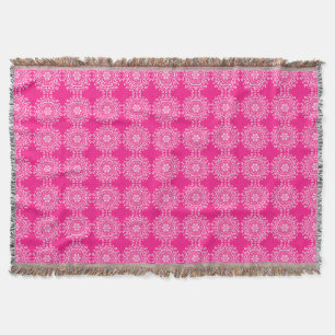 Foxglove Mandala Throw Blanket