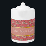 Foxglove Petal Paisley Pattern<br><div class="desc">Pastel Foxglove Petal Paisley with a border of Cinnamon and the background a rich spicy coral - rich yet sophisticated We have left all of the images used in this design customisable - You can play with them to your hearts content- Click the orange 'CustomizeThis' button and highlight the image...</div>