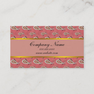 Foxglove Petal Paisley Pattern Business Card