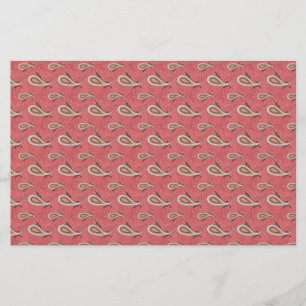 Foxglove Petal Paisley Pattern Stationery