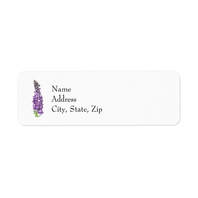 Foxglove return address return address label (Front)