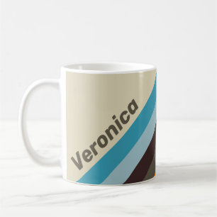 Foxglove Rust Stripes with Name Coffee Mug
