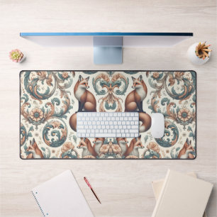 Foxglove Whispers: Victorian Elegance in Nature's  Desk Mat