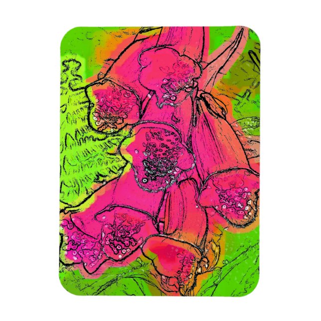 FOXGLOVES MAGNET (Vertical)