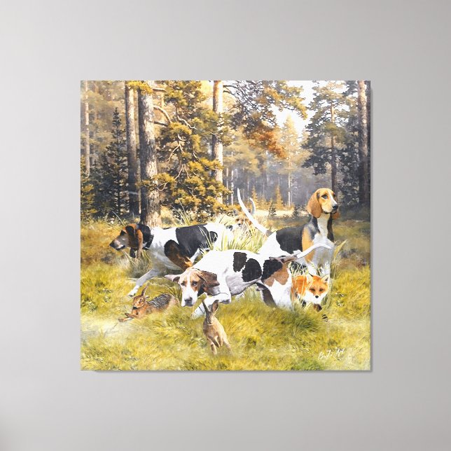 Foxhound  canvas print (Front)