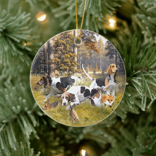 Foxhound  ceramic ornament (Tree)