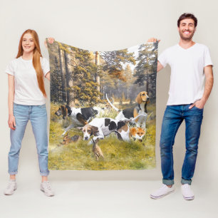 Foxhound fleece blanket