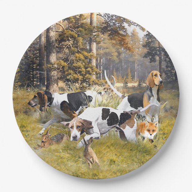 Foxhound  paper plate (Front)