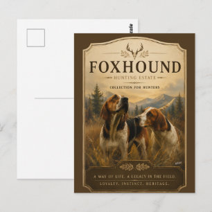 Foxhound Portrait – Noble Hunting Dog Postcard