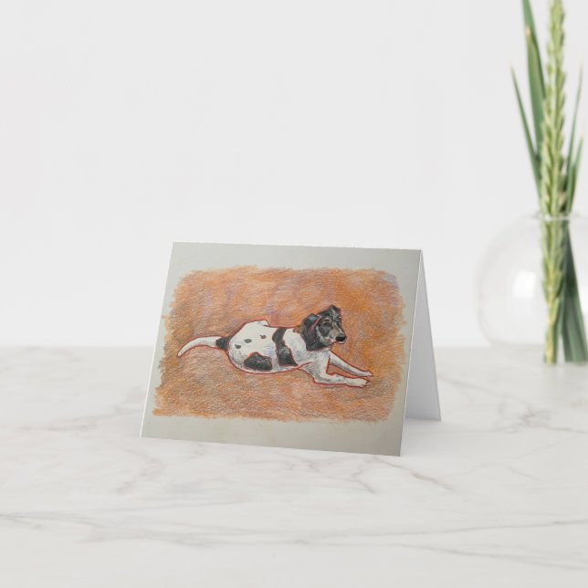 Foxhound Terrier Thank You Card (Front)