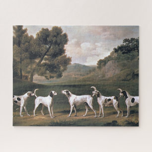 Foxhounds in an English Landscape (George Stubbs) Jigsaw Puzzle