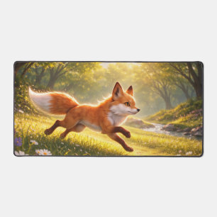 Foxi Seasons: Wild Summer River Run Desk Mat
