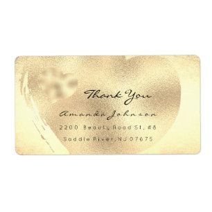 Foxier Titanium Gold Blush Heart Thank You