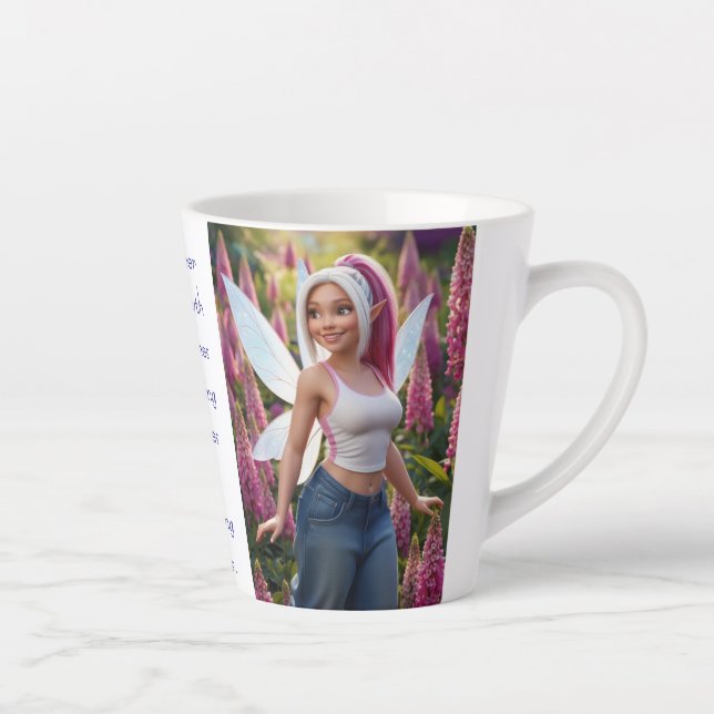 Foxtail Flower Fairy   Latte Mug (Right)
