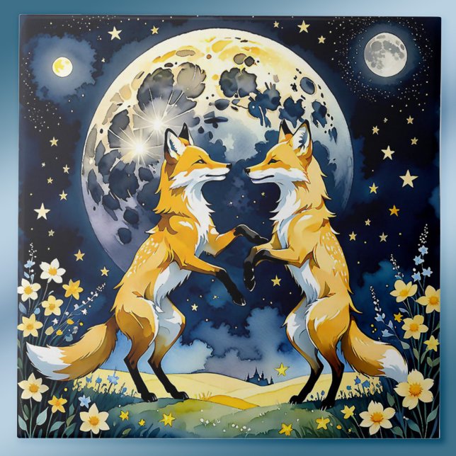 Foxtrot by Moonlight Ceramic Tile (Creator Uploaded)